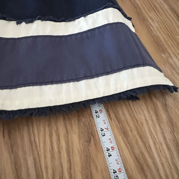 Boden Navy Trench Coat with White and Gray Accents - Picture 12 of 13